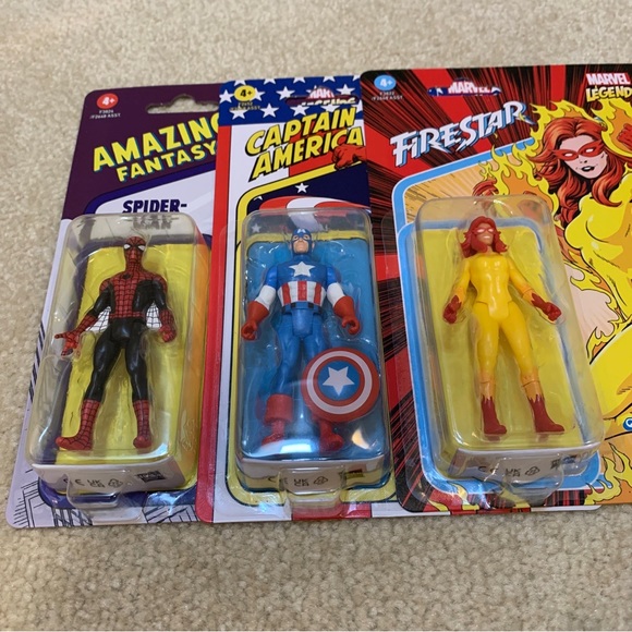 Marvel Legends Retro Lot 6 Toy Action Figure 3.75" Hasbro Kenner Nova Firestar - Picture 14 of 16